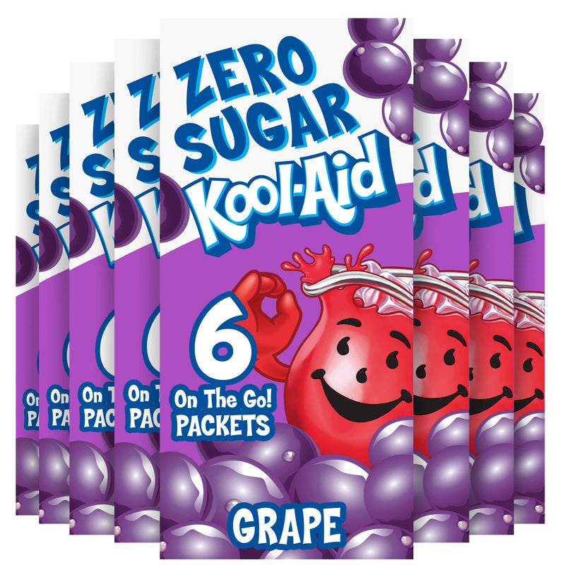 Kool-Aid Sugar-Free Grape On-The-Go Powdered Drink Mix 6 Count (Pack of 1) - Image 1